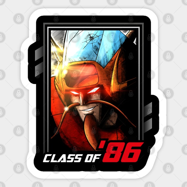 TF Class of 86' - Monty Sticker by DEADBUNNEH